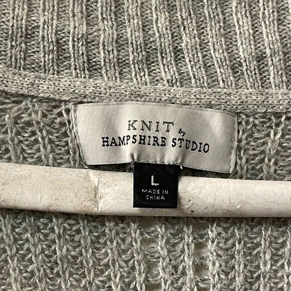 Knit by Hampshire Studio Open Front Long Sweater Cardigan Large - Picture 5 of 9